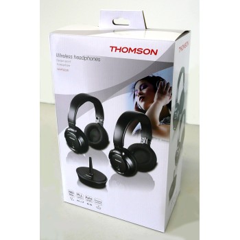 Lot de 2 Casques Audio TV UHF WHP3203D Marque Thomson. Garantie 2 ans.