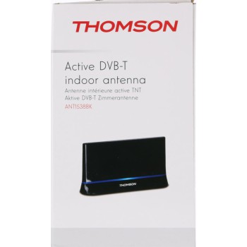 Antenna DVB-T2/Radio ANT1528BK attiva piatta Thomson guadagno 45 dB